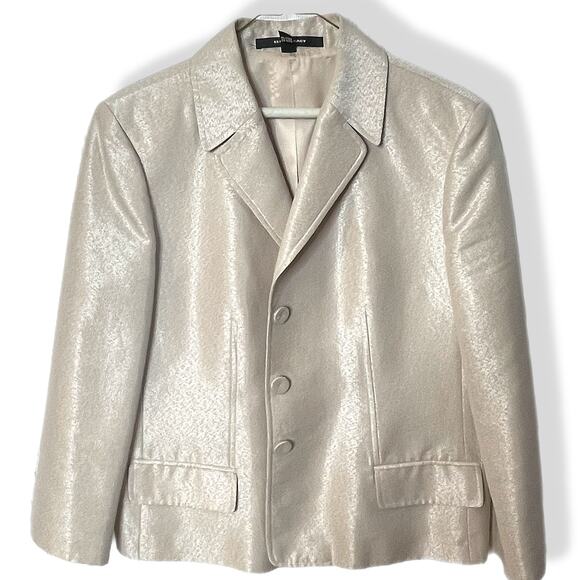 Ellen Tracy champagne sparkle jacket single breasted 16 - Picture 1 of 6